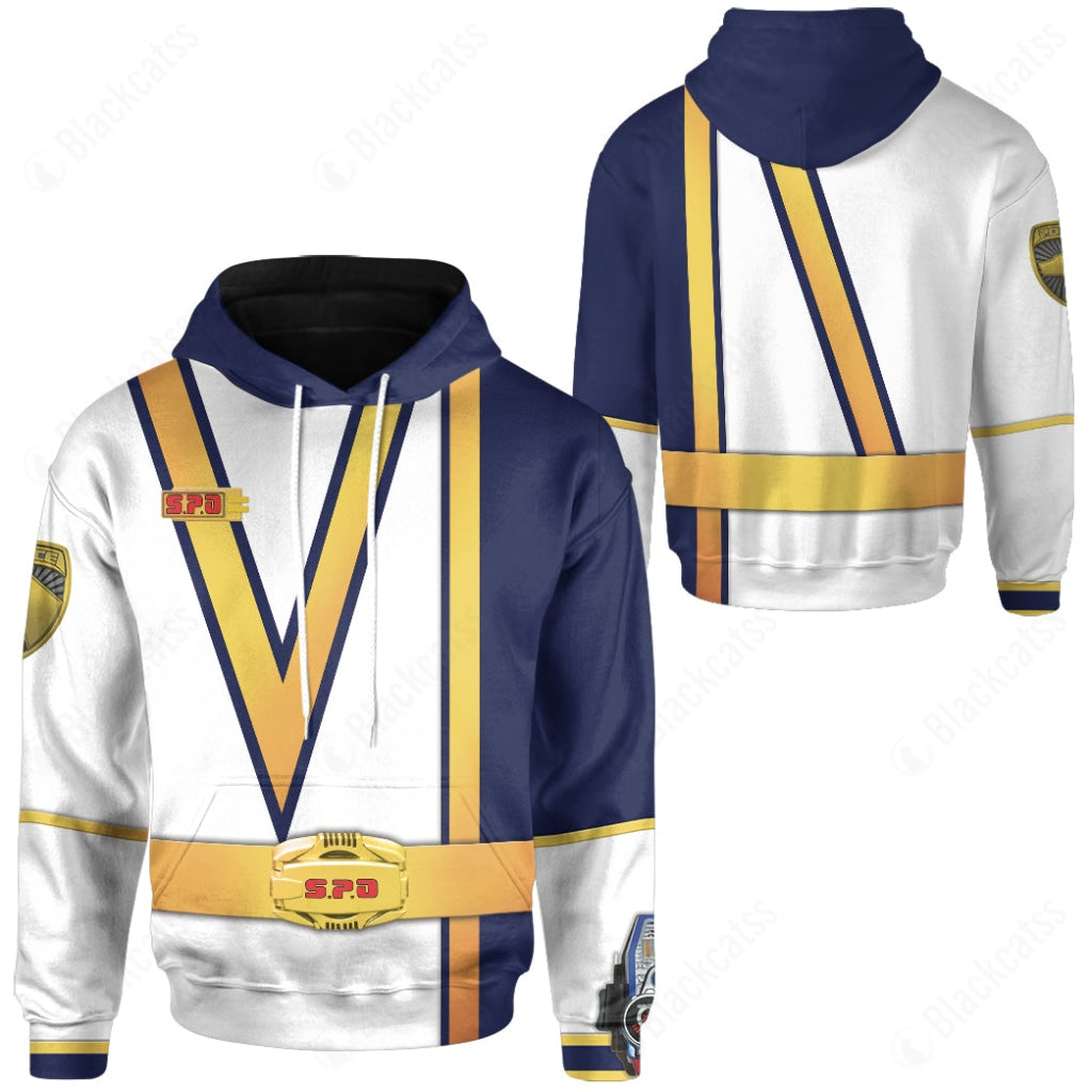 S.P.D Power Rangers Omega Ranger Costume Cosplay Hoodie Tracksuiit Sweatpants Cosplaytracksuit - Image 3