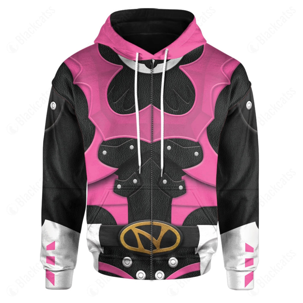 Psycho Rangers Pink Psycho Costume Cosplay Hoodie Tracksuiit Sweatpants Cosplaytracksuit - Image 4