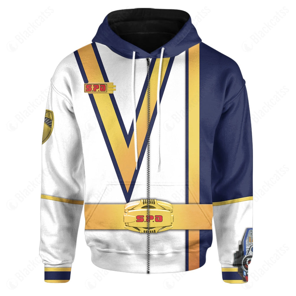 S.P.D Power Rangers Omega Ranger Costume Cosplay Hoodie Tracksuiit Sweatpants Cosplaytracksuit - Image 4