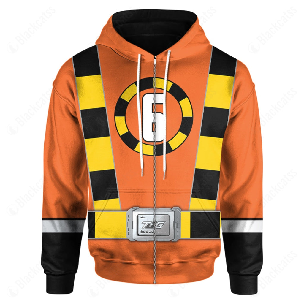 Ressha Sentai Toqger Toq 6Gou Orange Costume Cosplay Hoodie Tracksuiit Sweatpants Cosplaytracksuit - Image 4