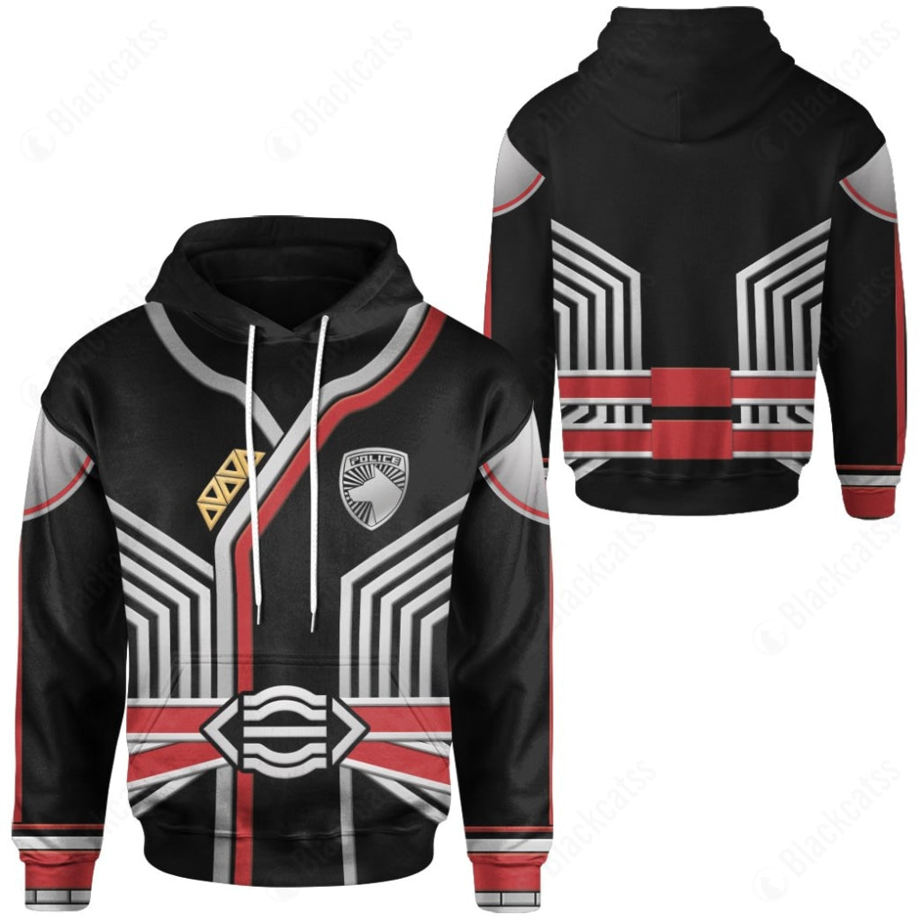 S.P.D Power Rangers Commander Anubis Cruger Shadow Ranger Costume Cosplay Hoodie Tracksuiit Sweatpants Cosplaytracksuit - Image 3