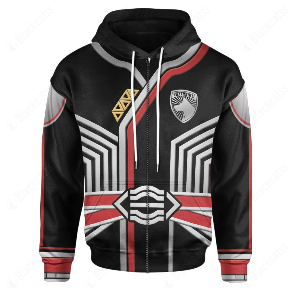 S.P.D Power Rangers Commander Anubis Cruger Shadow Ranger Costume Cosplay Hoodie Tracksuiit Sweatpants Cosplaytracksuit - Image 4