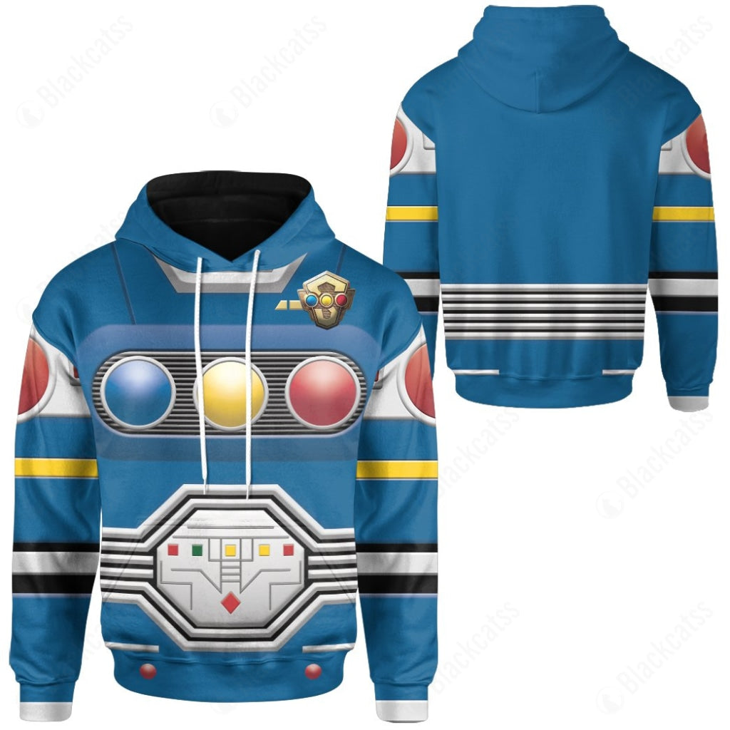 Power Rangers Turbo Blue Senturion Costume Cosplay Hoodie Tracksuiit Sweatpants Cosplaytracksuit - Image 3