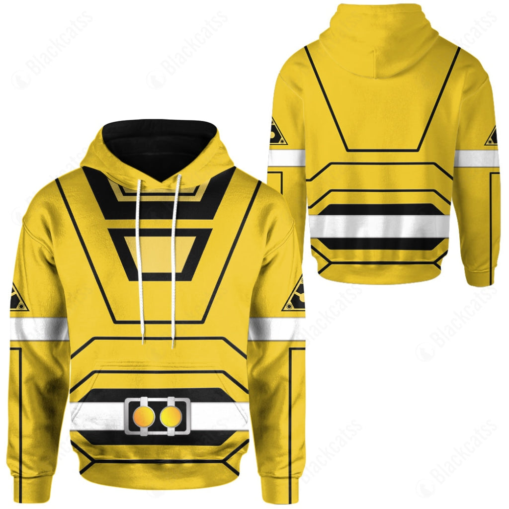 Power Rangers Turbo Yellow Ranger Costume Cosplay Hoodie Tracksuiit Sweatpants Cosplaytracksuit - Image 3