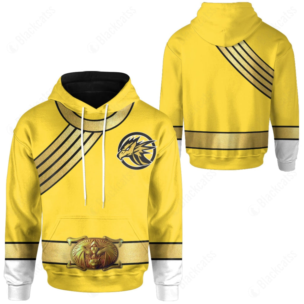 Power Rangers Wild Force Yellow Ranger Costume Cosplay Hoodie Tracksuiit Sweatpants Cosplaytracksuit - Image 3