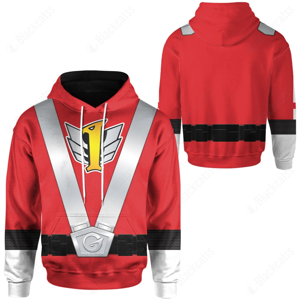 Power Rangers Rpm Operator Series Red Costume Cosplay Hoodie Tracksuiit Sweatpants Cosplaytracksuit - Image 3