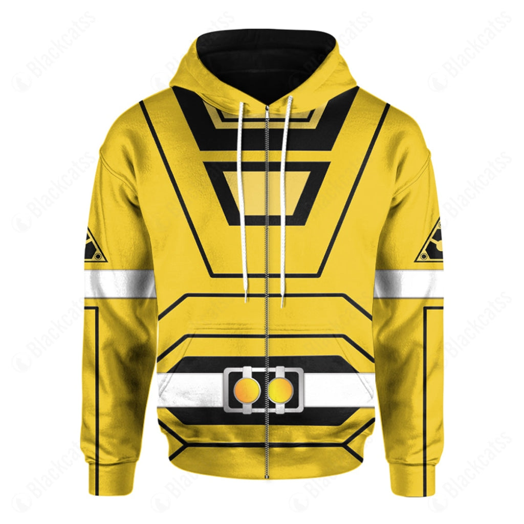 Power Rangers Turbo Yellow Ranger Costume Cosplay Hoodie Tracksuiit Sweatpants Cosplaytracksuit - Image 4