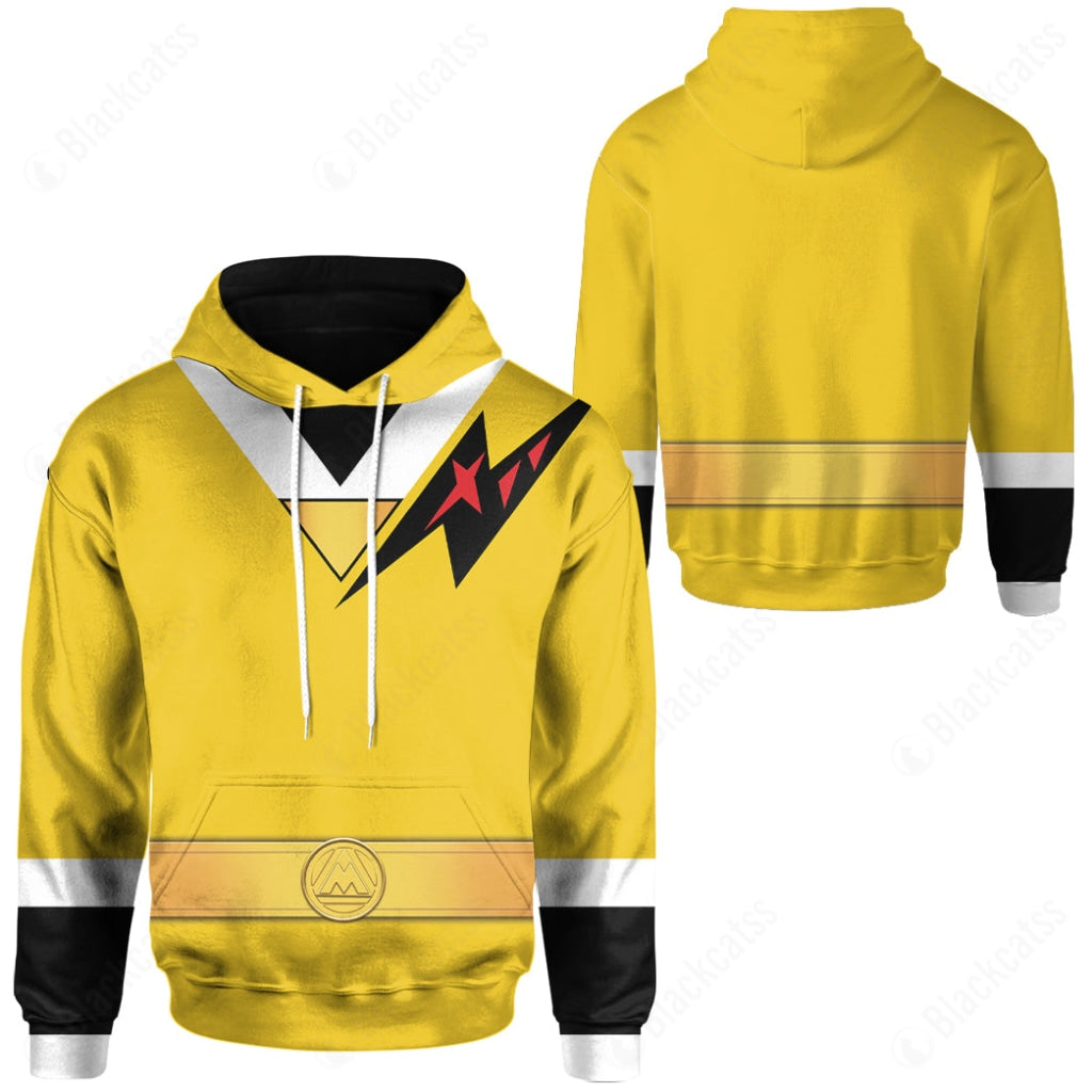 Mighty Morphin Alien Rangers Yellow Aquitar Ranger Costume Cosplay Hoodie Tracksuiit Sweatpants Cosplaytracksuit - Image 3
