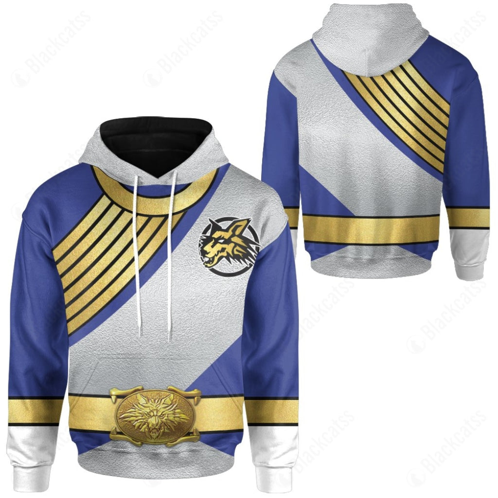 Power Rangers Wild Force Lunar Wolf Ranger Costume Cosplay Hoodie Tracksuiit Sweatpants Cosplaytracksuit - Image 3