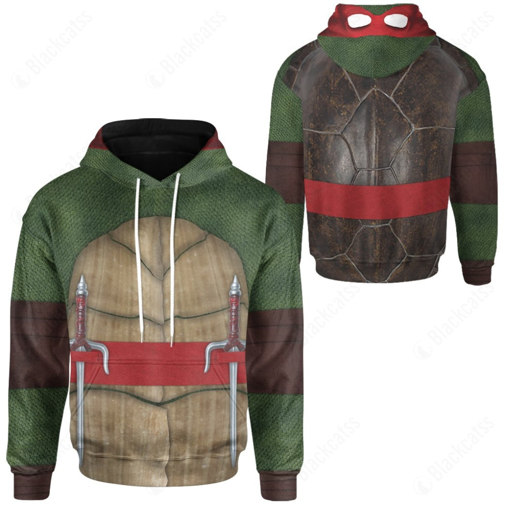 Movie Tmnt Nightwatcher Raphael Raph Red Strings Costume Cosplay Hoodie Tracksuiit Sweatpants Cosplaytracksuit - Image 3