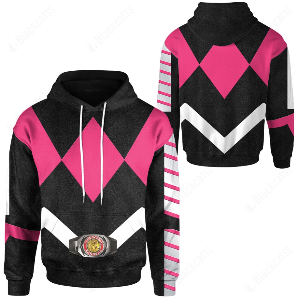 Power Rangers Villains Mighty Morphin Pink Ranger Slayer Costume Cosplay Hoodie Tracksuiit Sweatpants Cosplaytracksuit - Image 3