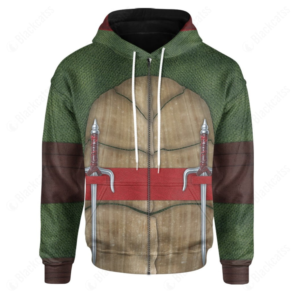 Movie Tmnt Nightwatcher Raphael Raph Red Strings Costume Cosplay Hoodie Tracksuiit Sweatpants Cosplaytracksuit - Image 4