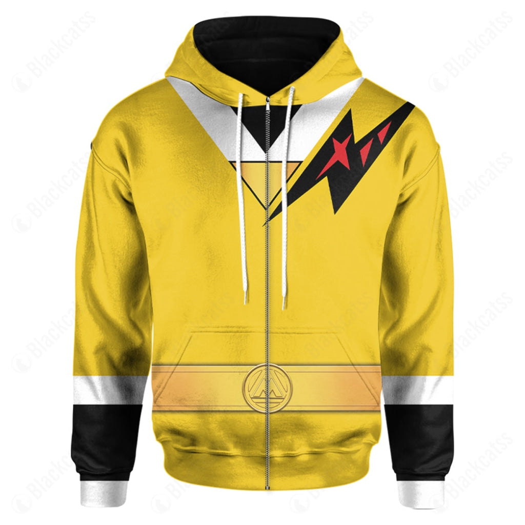 Mighty Morphin Alien Rangers Yellow Aquitar Ranger Costume Cosplay Hoodie Tracksuiit Sweatpants Cosplaytracksuit - Image 4