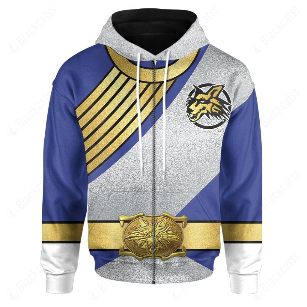 Power Rangers Wild Force Lunar Wolf Ranger Costume Cosplay Hoodie Tracksuiit Sweatpants Cosplaytracksuit - Image 4