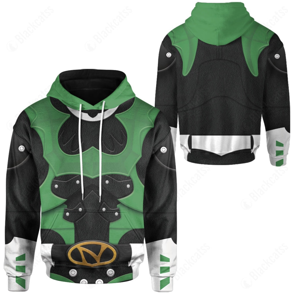 Psycho Rangers Green Psycho Costume Cosplay Hoodie Tracksuiit Sweatpants Cosplaytracksuit - Image 3