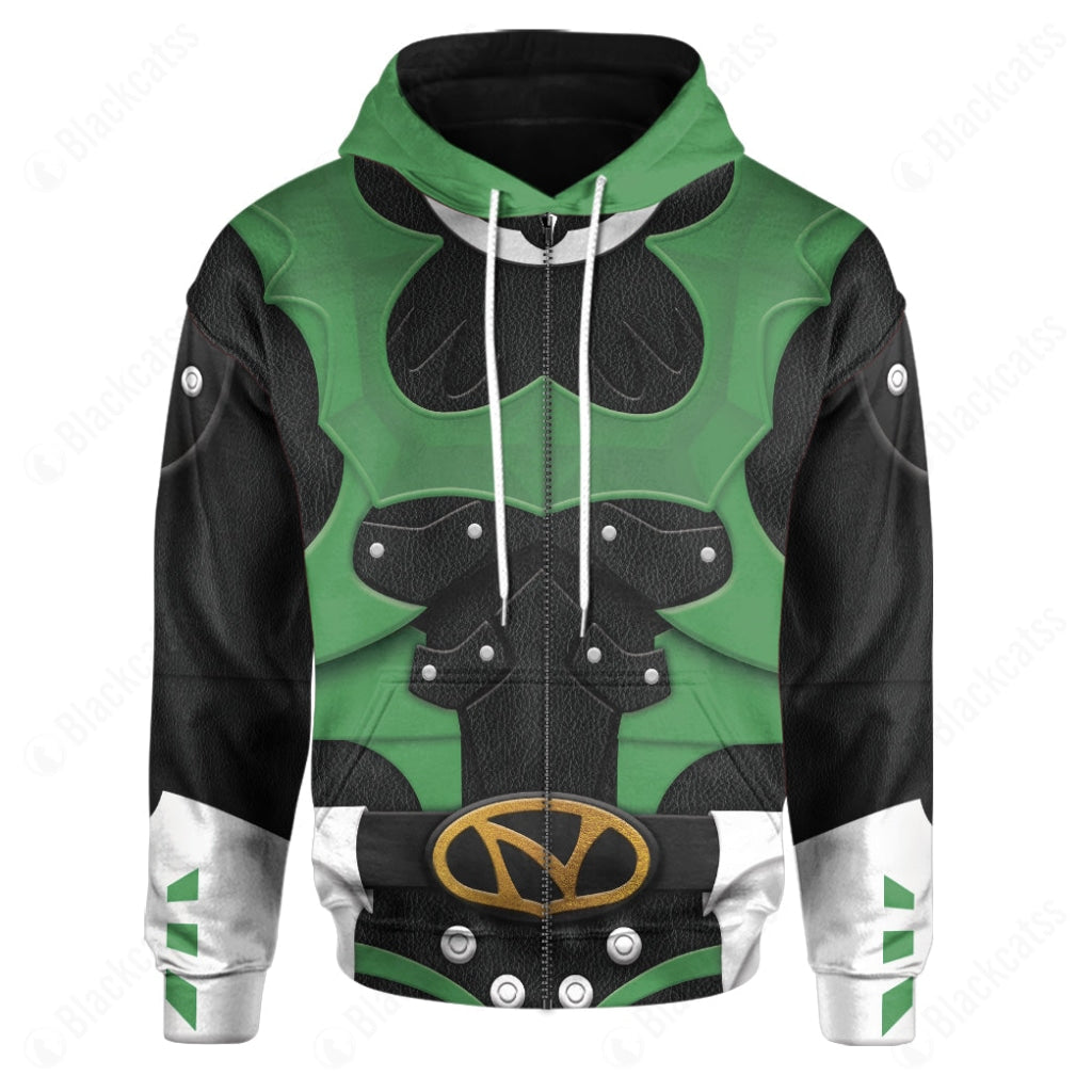 Psycho Rangers Green Psycho Costume Cosplay Hoodie Tracksuiit Sweatpants Cosplaytracksuit - Image 4