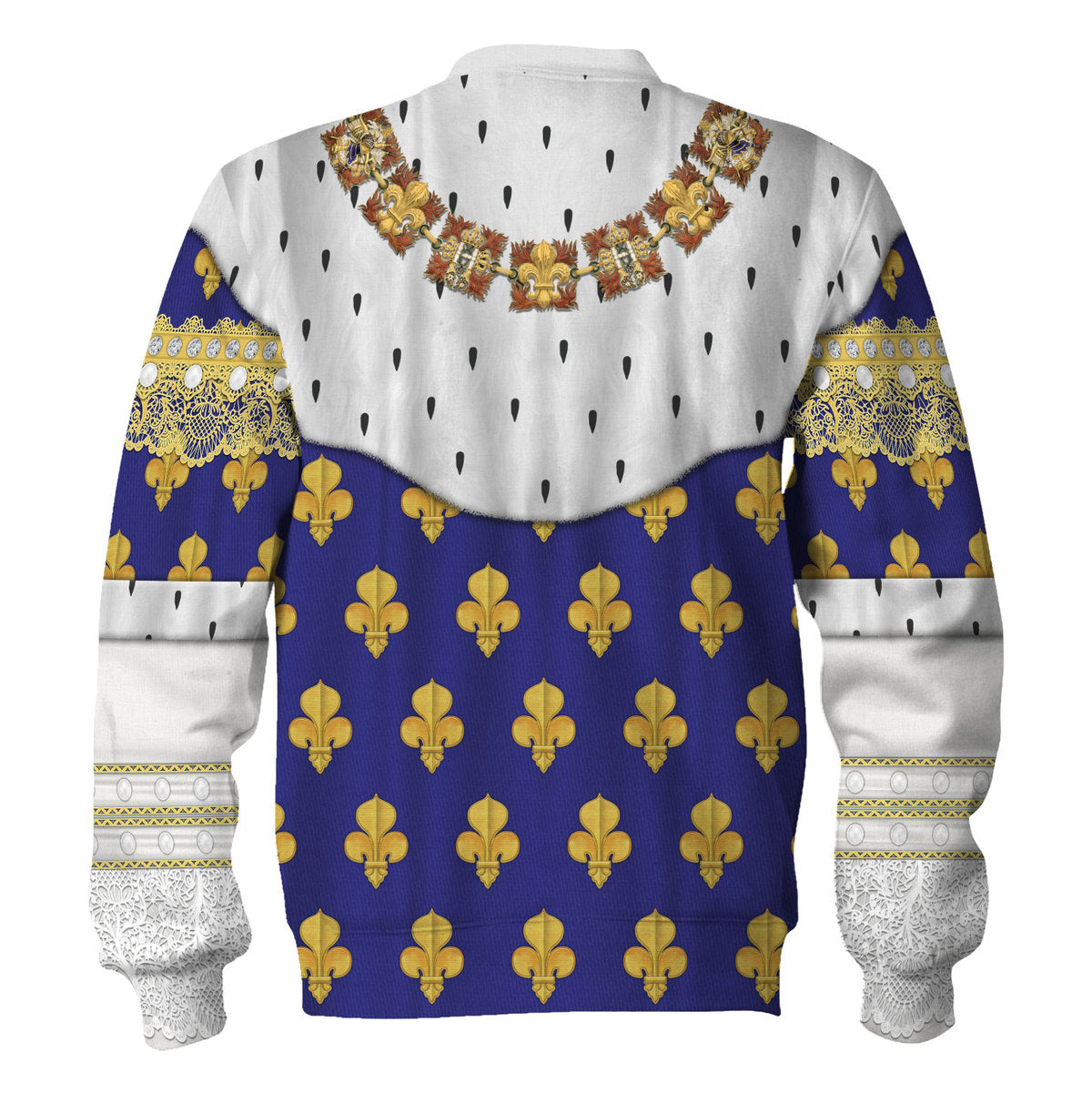 Louis Xv Of France In Coronation Robes Costume All Over Print Cosplay Hoodie  Tracksuit - Image 4