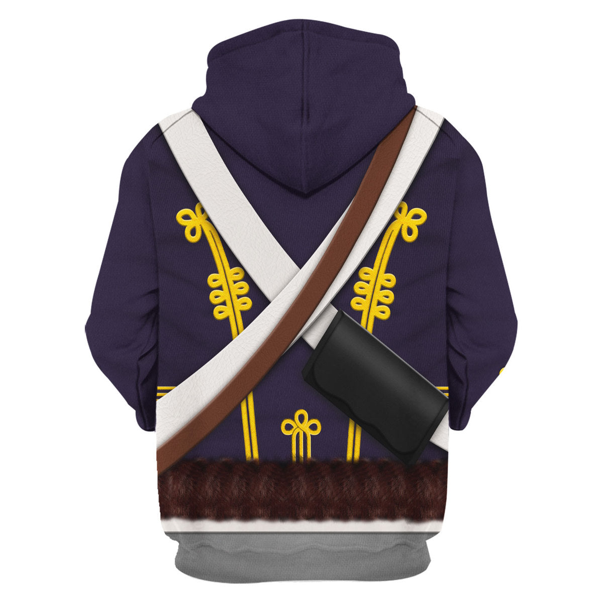 English Hussar-Campaign Dress (1806-1815) Uniform All Over Print Cosplay Hoodie  Tracksuit - Image 3
