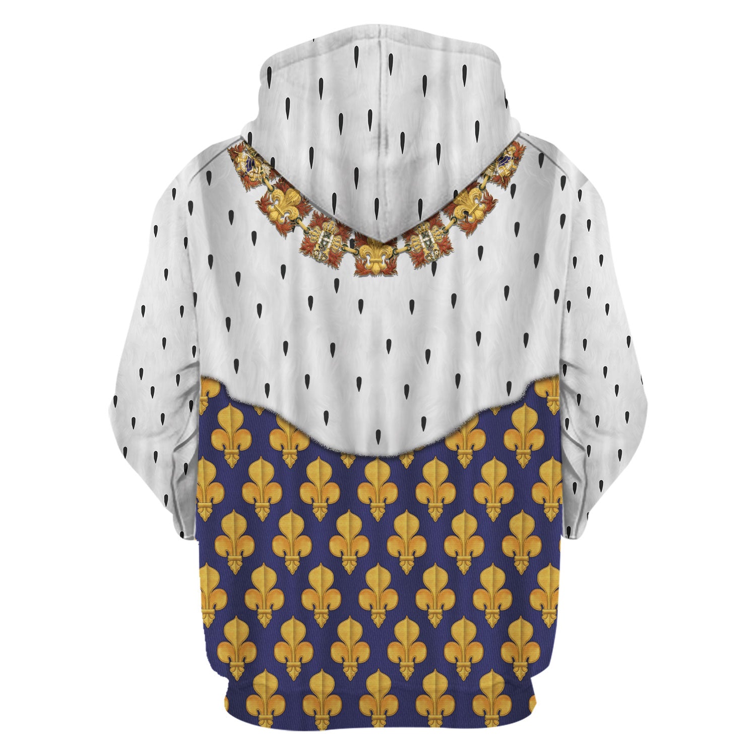 Louis Xiii Of France In Coronation Robes Costume All Over Print Hoodie  Tracksuit  - Image 3