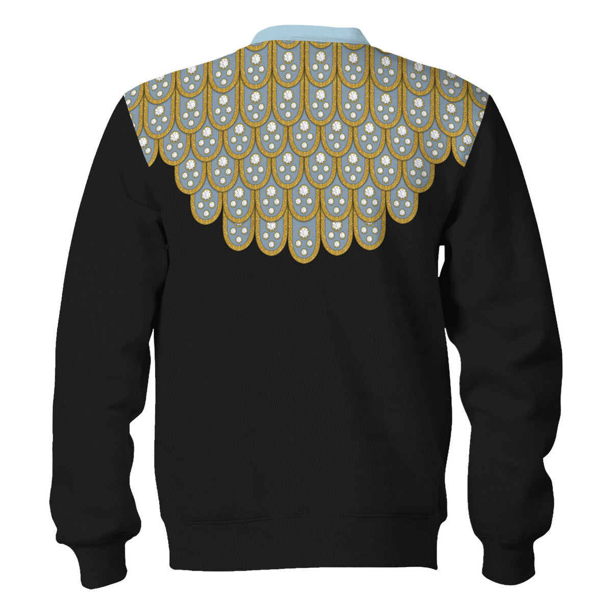 Elvis Armadillo Suit In Blue On Black Costume Hoodie Tracksuiit Sweatpants Cosplay - Image 3
