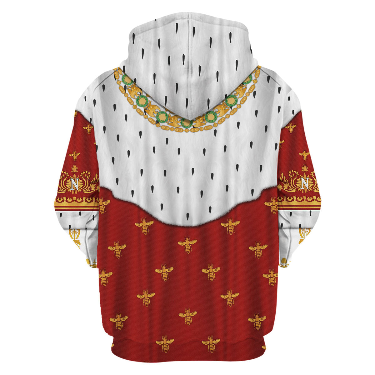 Napoleon I In Coronation Robes Costume All Over Print Hoodie  Tracksuit  - Image 3