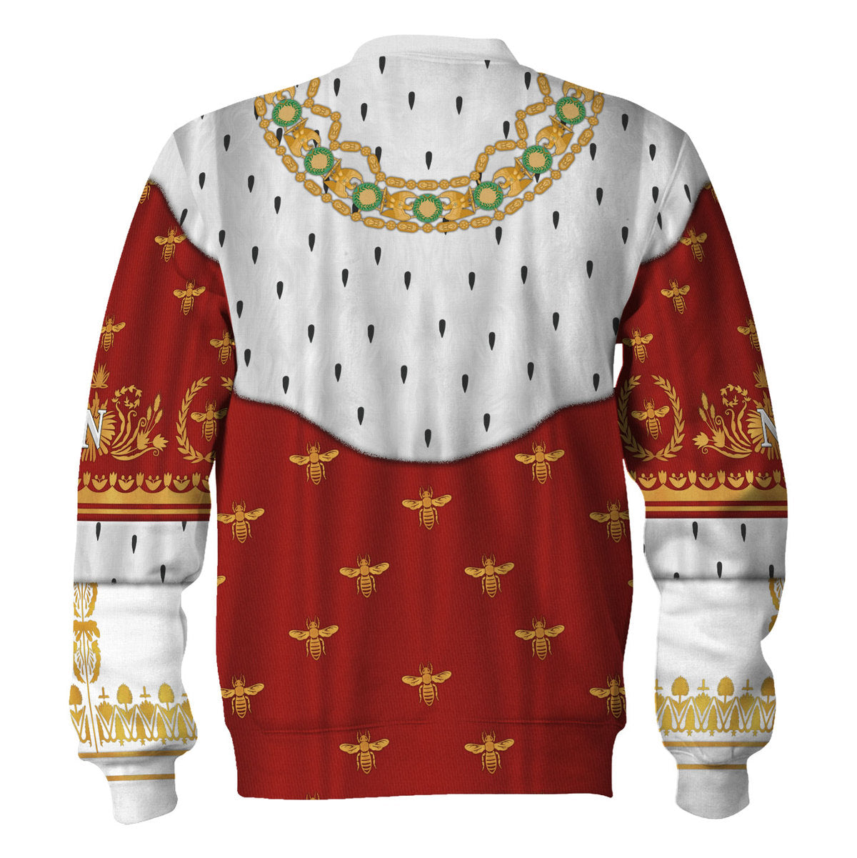 Napoleon I In Coronation Robes Costume All Over Print Hoodie  Tracksuit  - Image 4