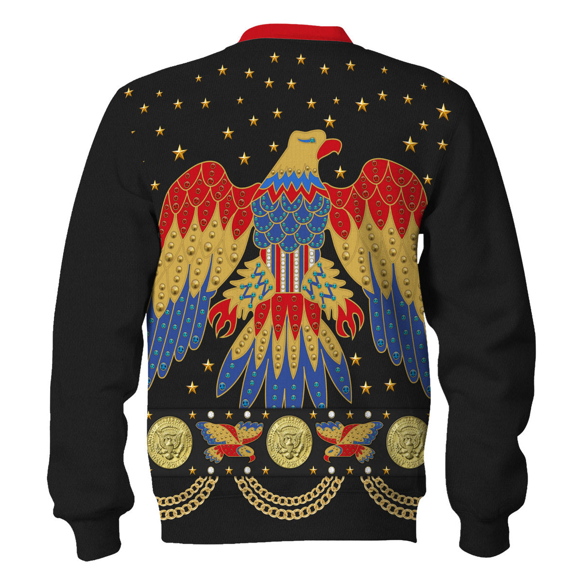 Elvis Eagle Black Costume Hoodie Tracksuiit Sweatpants Cosplay - Image 3