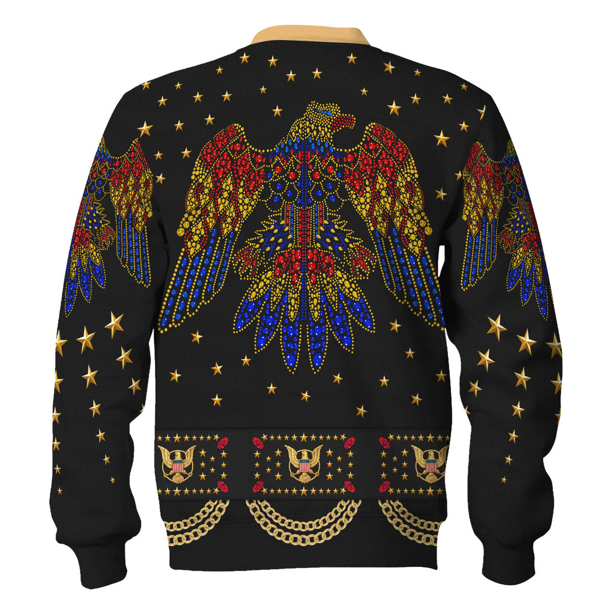 Elvis Eagle Black Costume Hoodie Tracksuiit Sweatpants Cosplay - Image 3