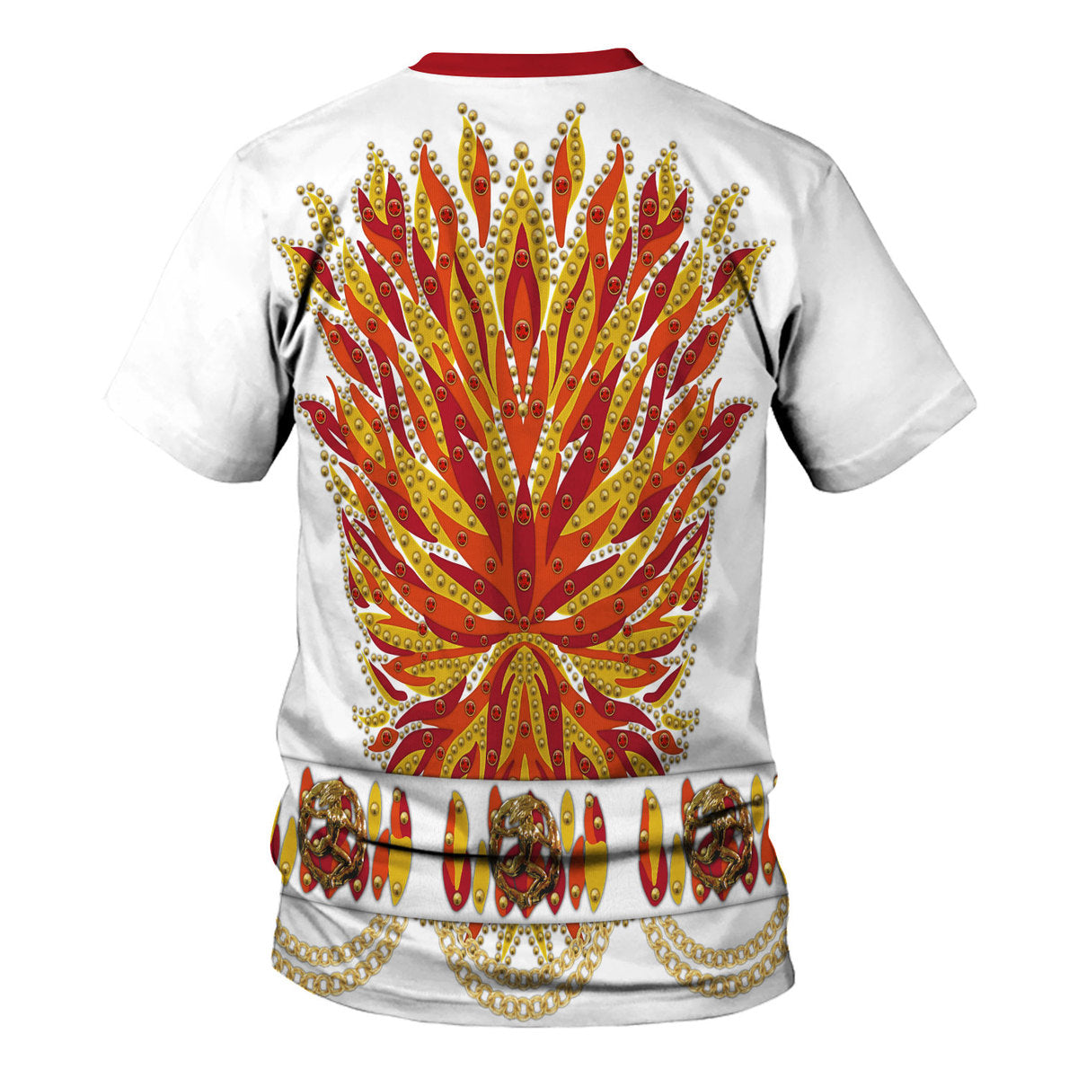 Elvis Flame Outfit Costume Hoodie Tracksuiit Sweatpants Cosplay - Image 4