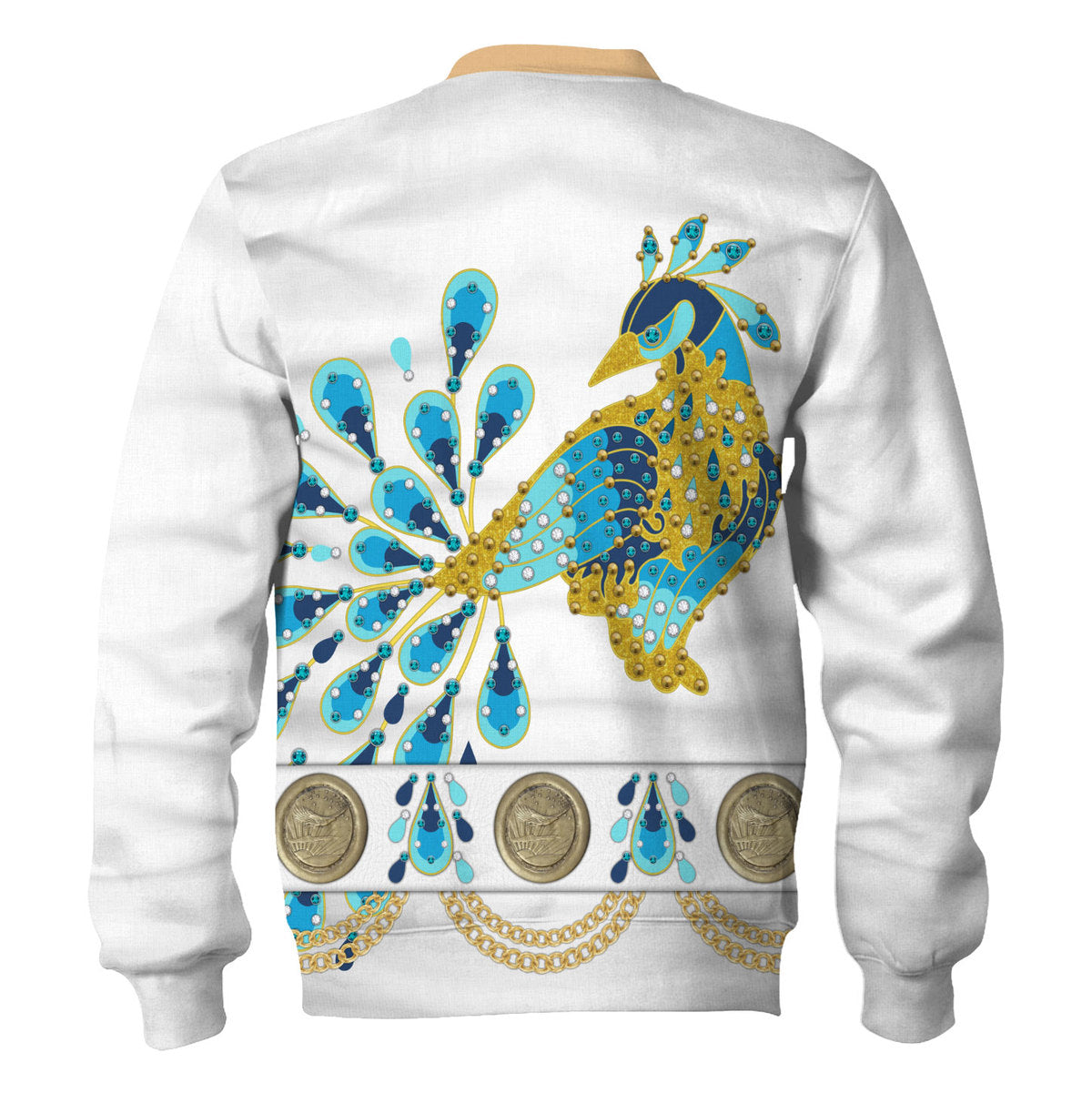 Elvis Presley Peacock Outfit Costume Hoodie Tracksuiit Sweatpants Cosplay - Image 3