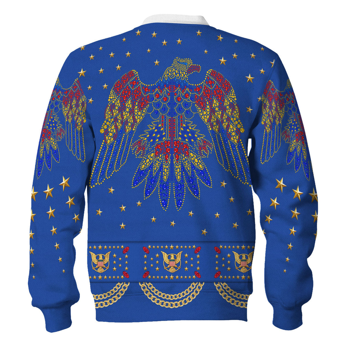 Elvis Eagle Blue Costume Hoodie Tracksuiit Sweatpants Cosplay - Image 3