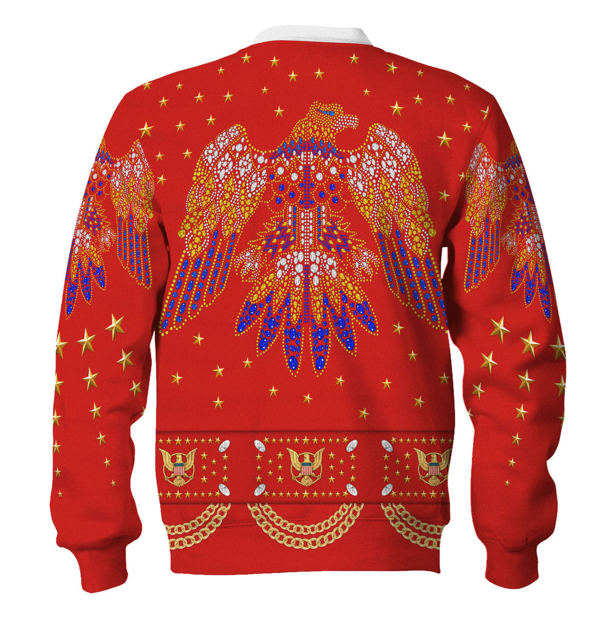 Elvis Eagle Red Costume Hoodie Tracksuiit Sweatpants Cosplay - Image 3
