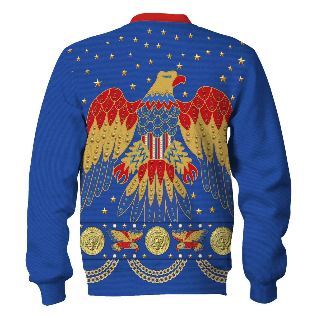 Elvis Eagle Blue Costume Hoodie Tracksuiit Sweatpants Cosplay - Image 3