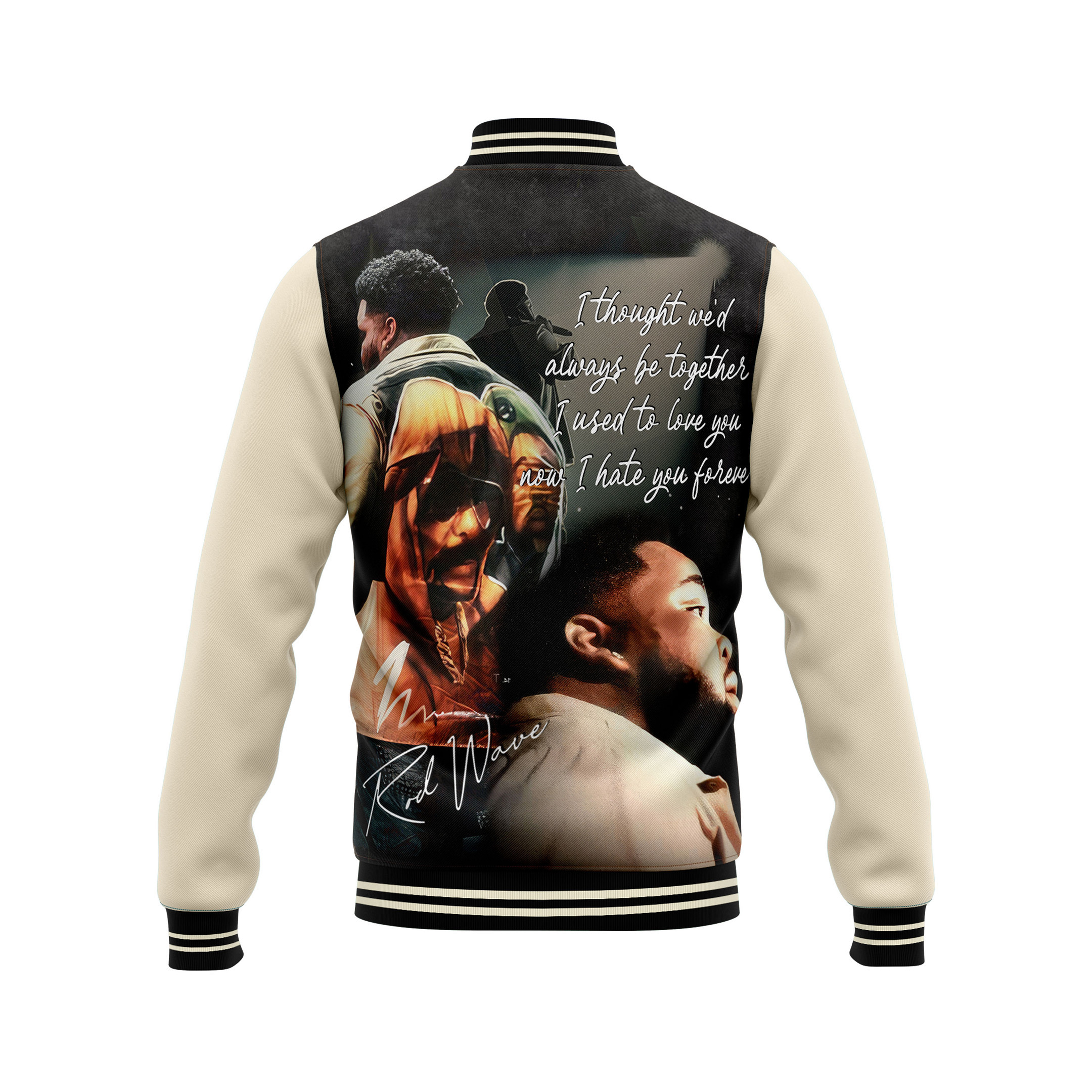 Rod Wave Music I Throught We'd Always Be Together Special Baseball Jacket - Image 3