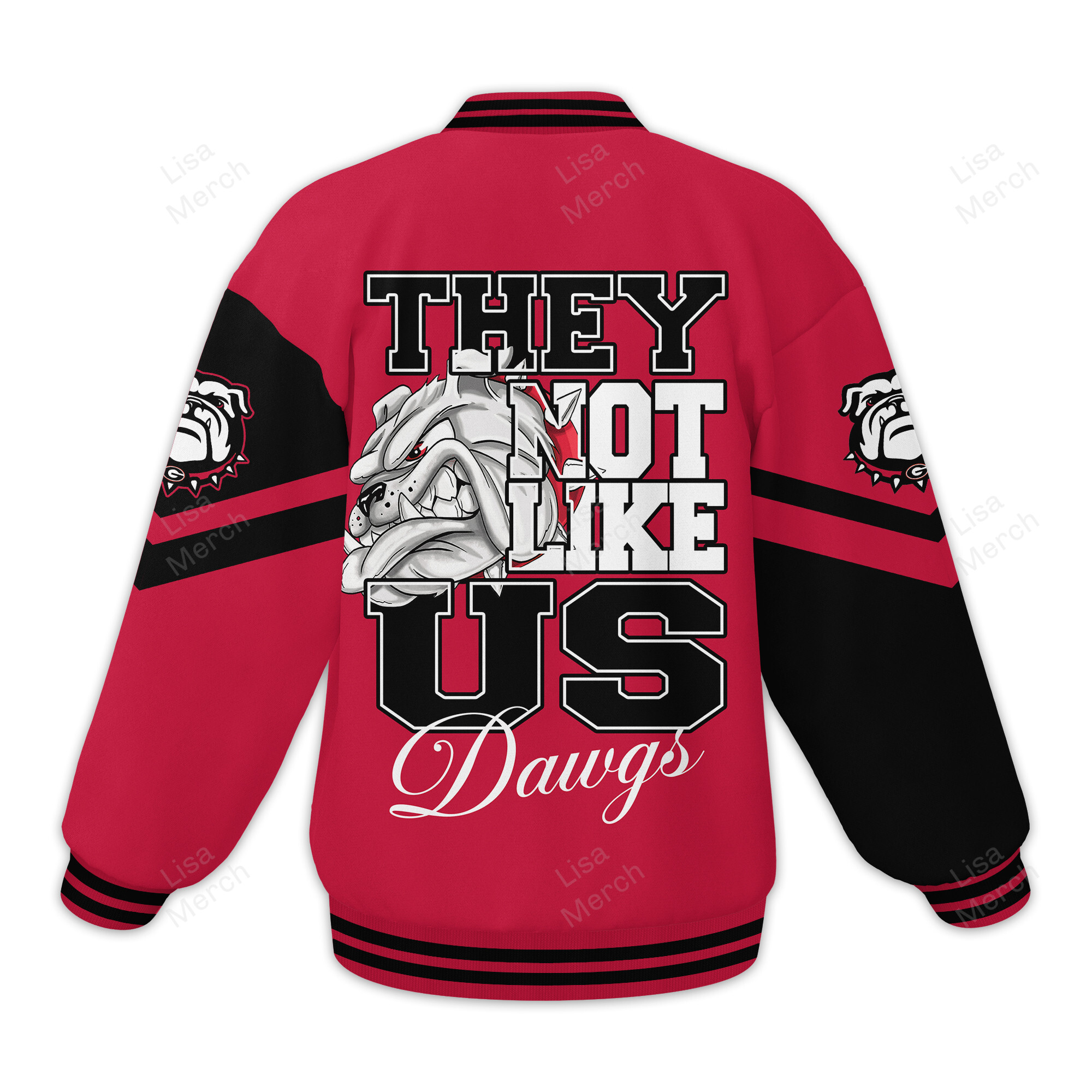 Georgia Bulldogs Ncaa TheyNot Like Us Dawgs Special Baseball Jacket - Image 3