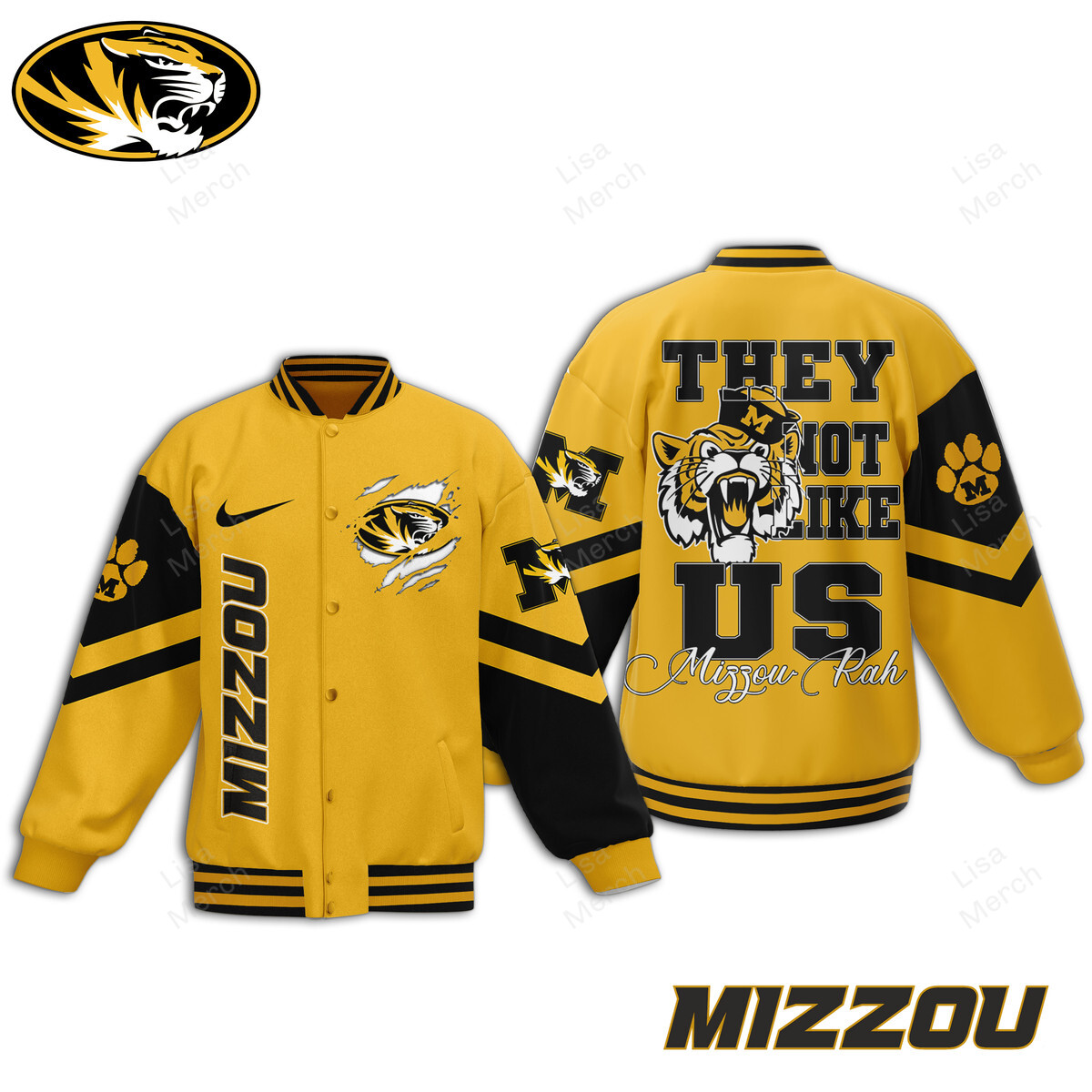 Missouri Tigers They Not Like Us Misso Rah Special Baseball Jacket - Image 3