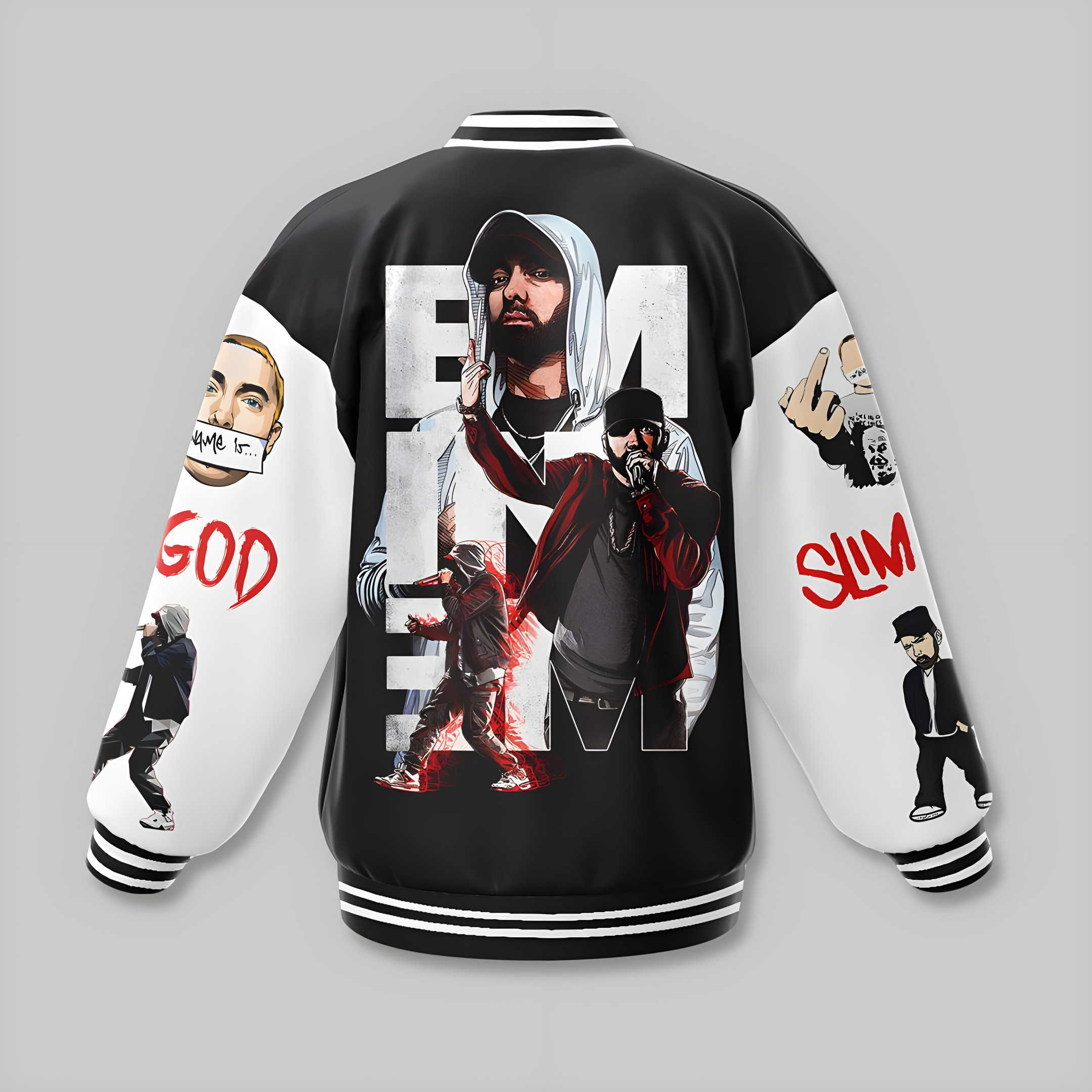 Eminem New Bomber Baseball Jacket For Fan - Image 3