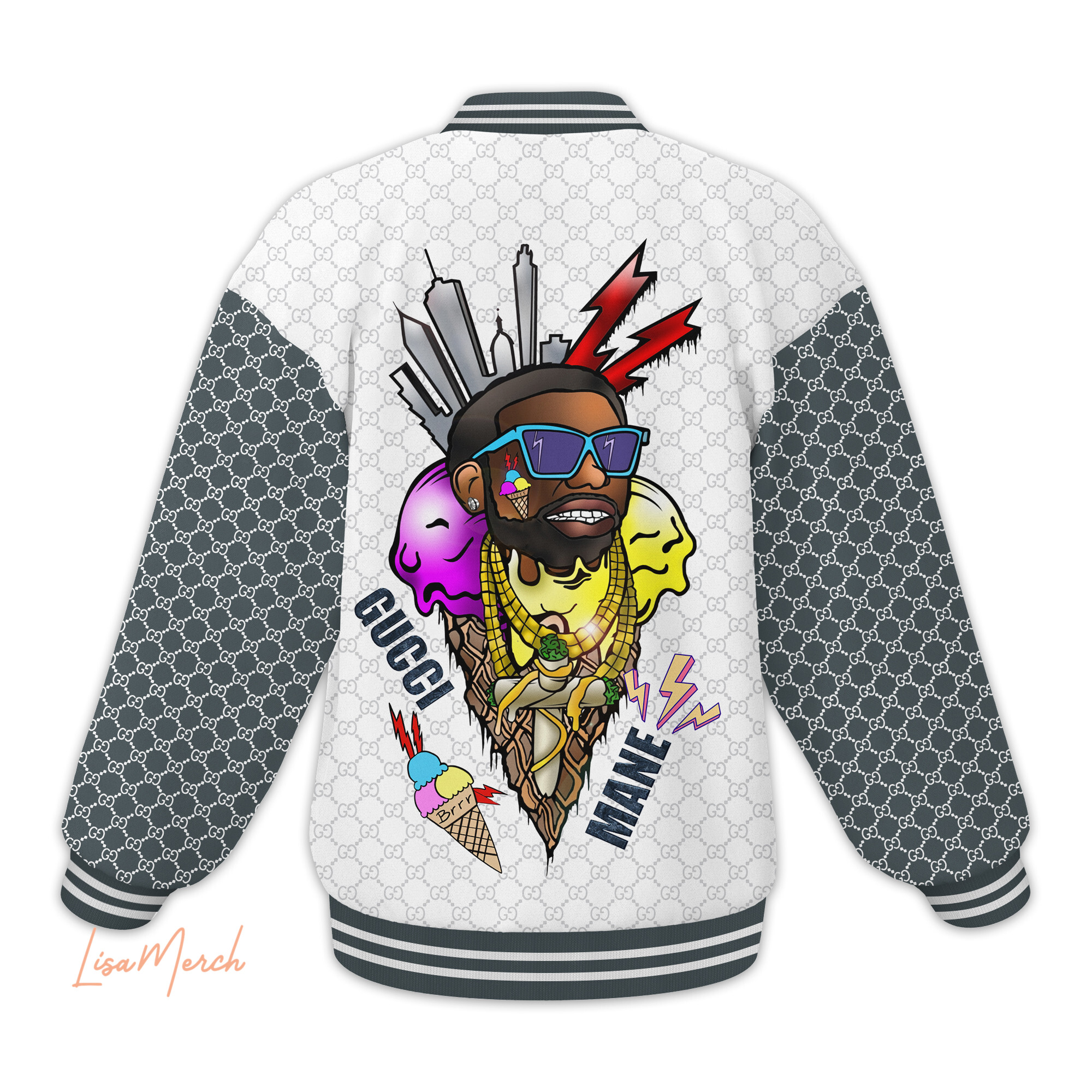 Gucci Mane New Bomber Baseball Jacket For Fan - Image 3