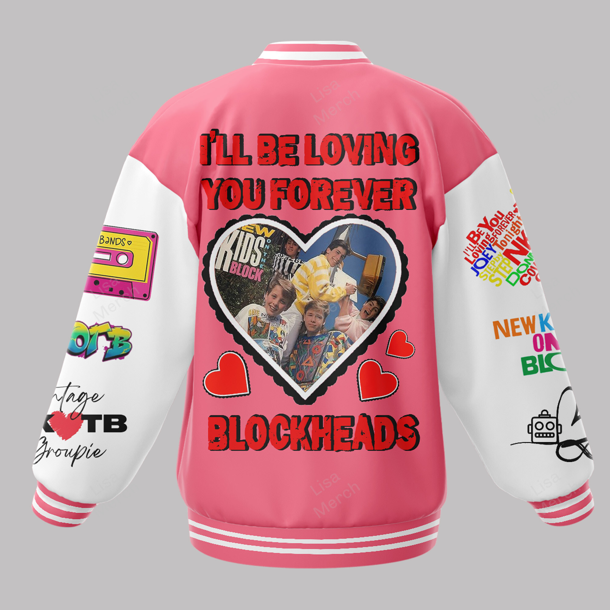 New Kids On The Block New Bomber Baseball Jacket For Fan - Image 3