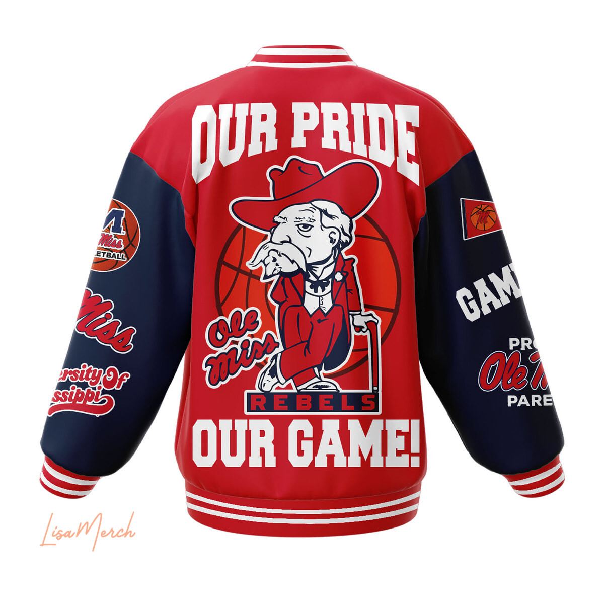 Ole Miss Rebels NCAA New Bomber Baseball Jacket For Fan - Image 3