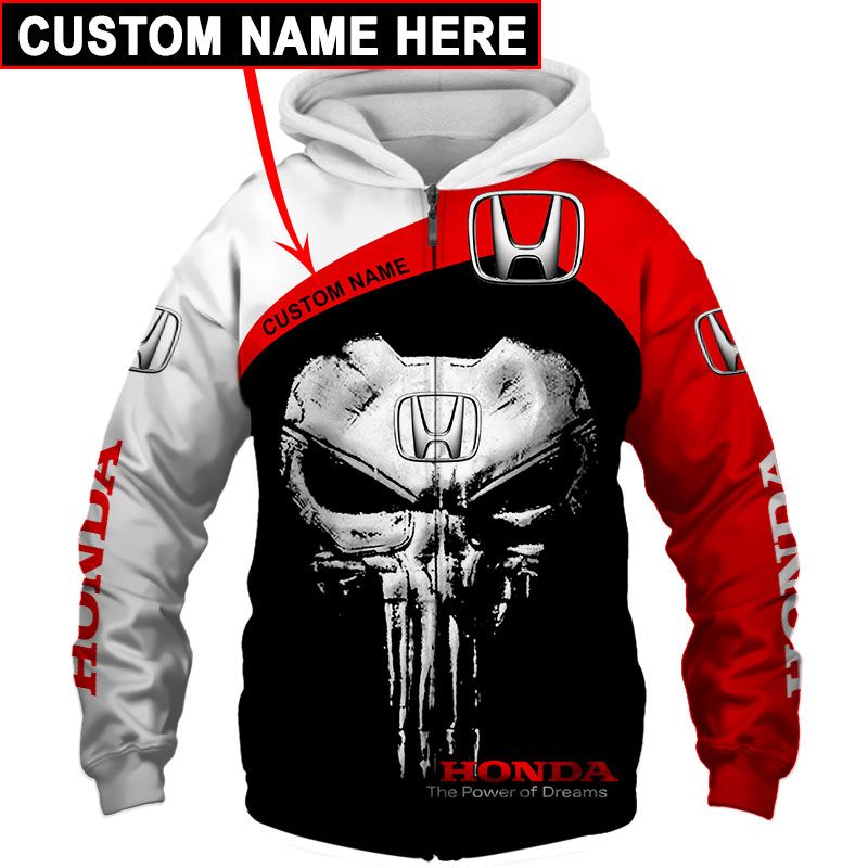 Honda T-Shirt Hoodie Apparel 3D  Full Printing Clothing, Shirt, Hoodie, Zip Hoodie, Down Jacket, Short, Jogger, Bomber Jacket Apparel - Image 4
