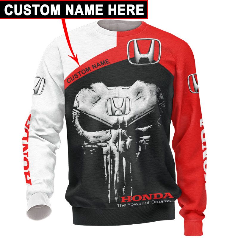 Honda T-Shirt Hoodie Apparel 3D  Full Printing Clothing, Shirt, Hoodie, Zip Hoodie, Down Jacket, Short, Jogger, Bomber Jacket Apparel - Image 5