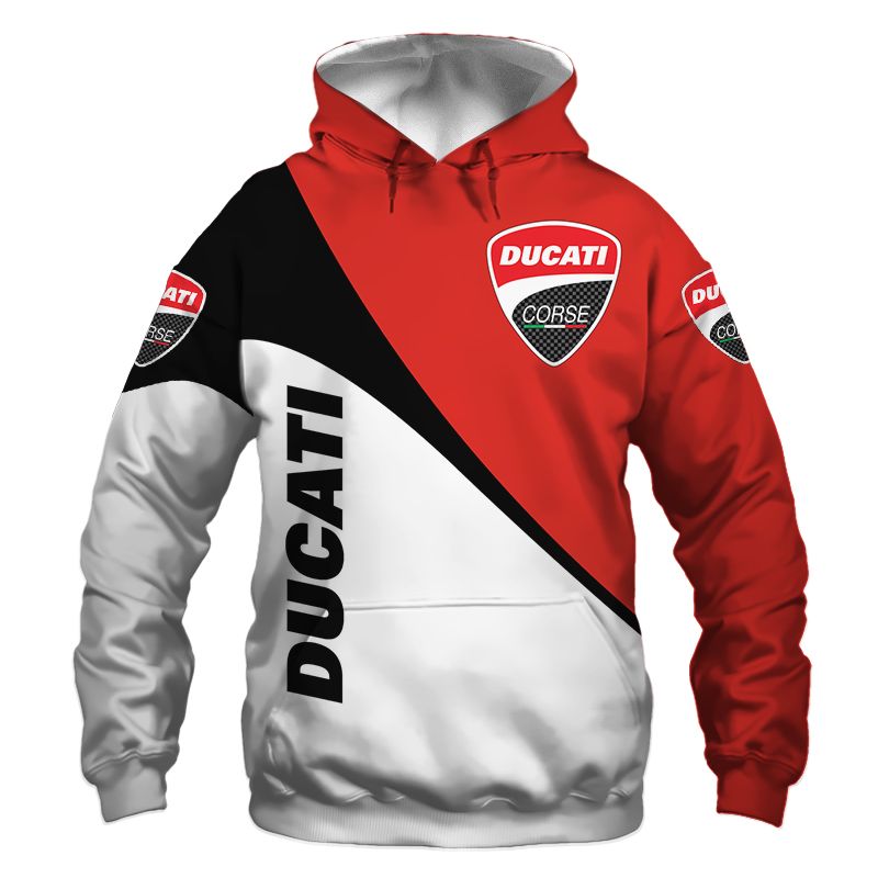 Ducati T-Shirt Hoodie Apparel 3D  Full Printing Clothing, Shirt, Hoodie, Zip Hoodie, Down Jacket, Short, Jogger, Bomber Jacket Apparel - Image 3
