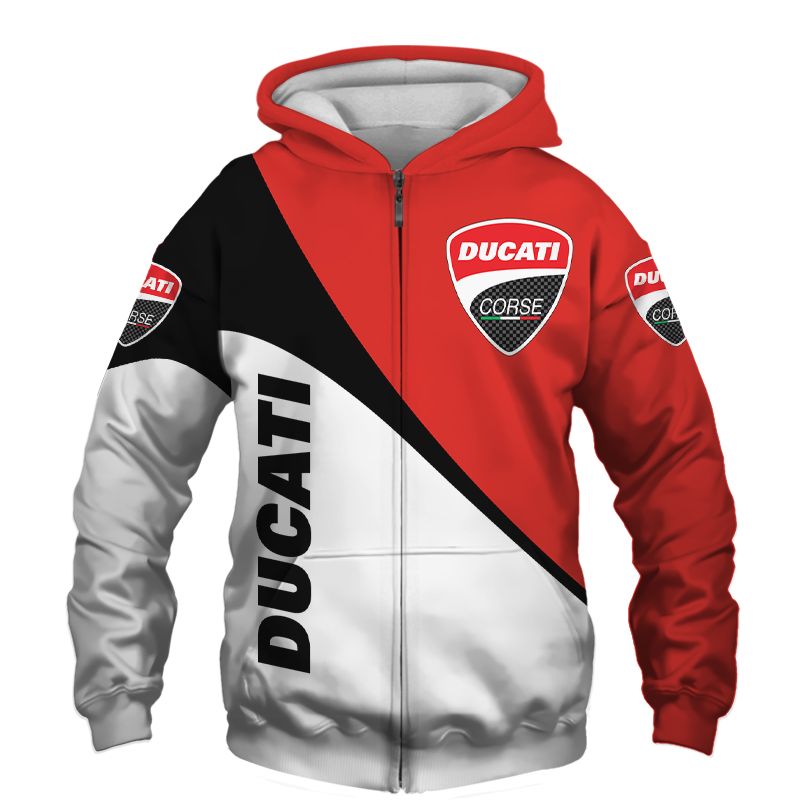 Ducati T-Shirt Hoodie Apparel 3D  Full Printing Clothing, Shirt, Hoodie, Zip Hoodie, Down Jacket, Short, Jogger, Bomber Jacket Apparel - Image 4