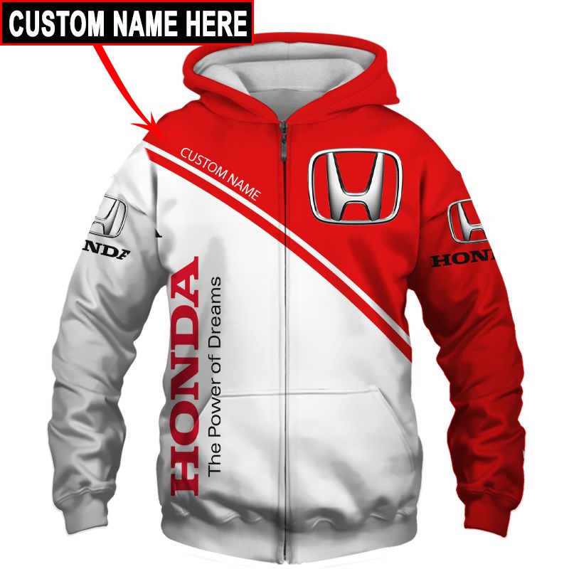 Honda T-Shirt Hoodie Apparel 3D  Full Printing Clothing, Shirt, Hoodie, Zip Hoodie, Down Jacket, Short, Jogger, Bomber Jacket Apparel - Image 4