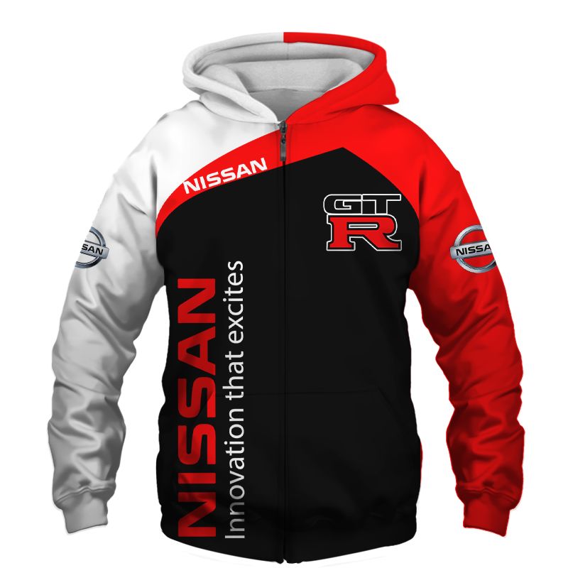 Nissan T-Shirt Hoodie Apparel 3D  Full Printing Clothing, Shirt, Hoodie, Zip Hoodie, Down Jacket, Short, Jogger, Bomber Jacket Apparel - Image 4