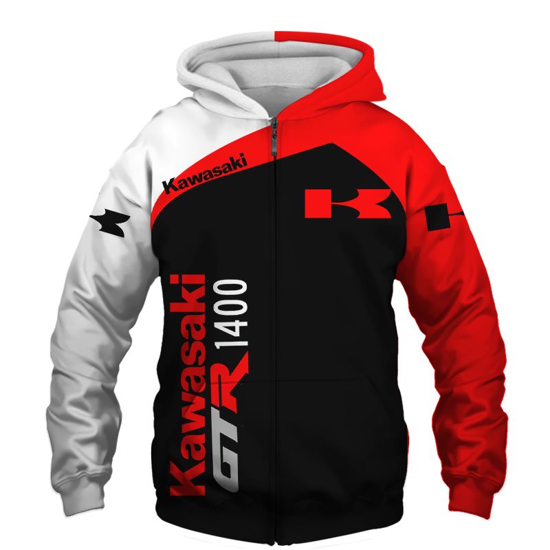 Kawasaki T-Shirt Hoodie Apparel 3D  Full Printing Clothing, Shirt, Hoodie, Zip Hoodie, Down Jacket, Short, Jogger, Bomber Jacket Apparel - Image 4