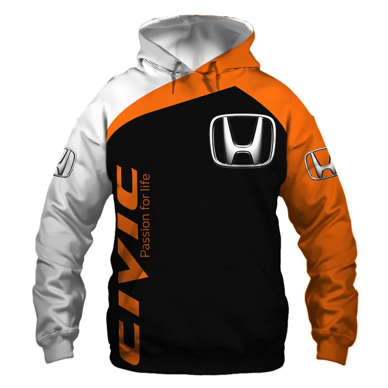 Honda Civic T-Shirt Hoodie Apparel 3D  Full Printing Clothing, Shirt, Hoodie, Zip Hoodie, Down Jacket, Short, Jogger, Bomber Jacket Apparel - Image 3