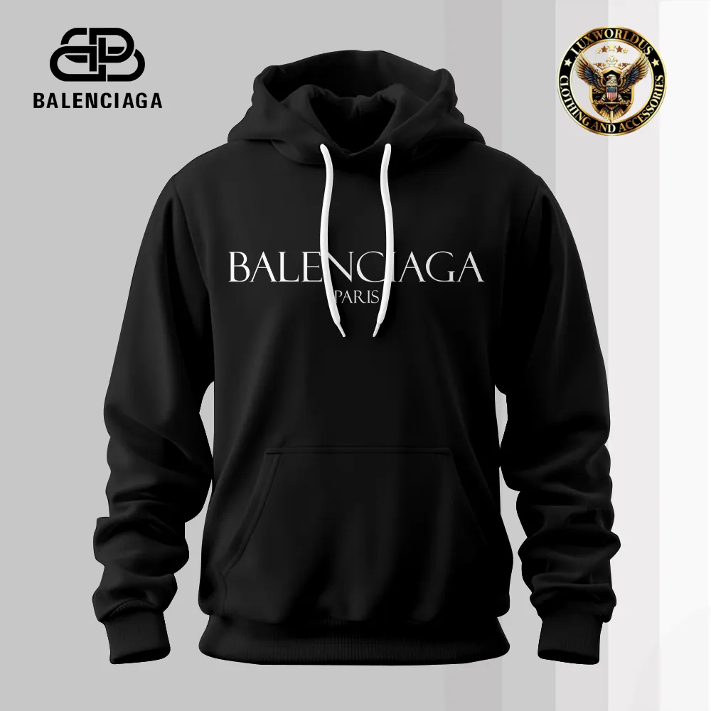Balenciaga Black Premium Hoodie For Men