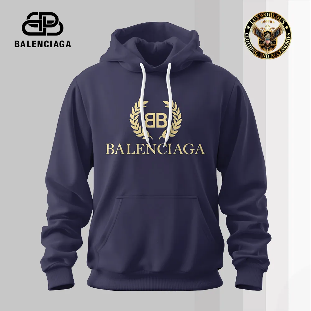 Balenciaga Navy Premium Hoodie For Men